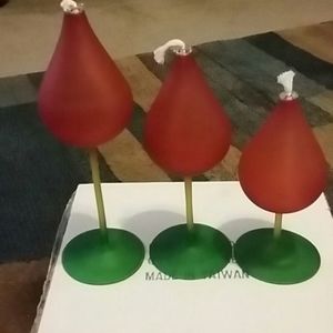 Oil lamps set of 3